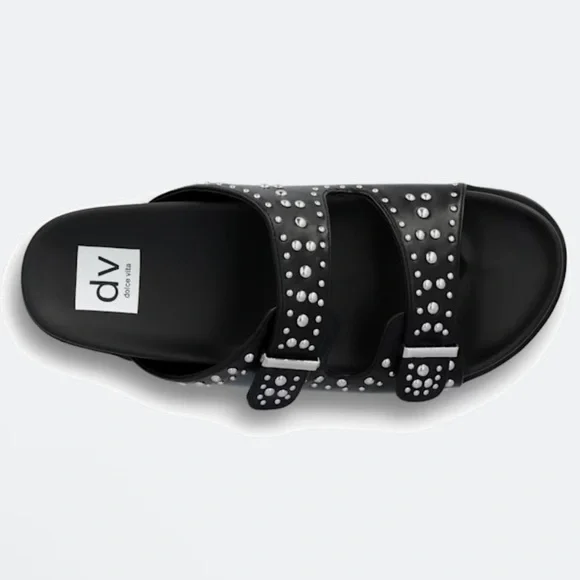 DV by Dolce Vita Black Adi Sandal Slides Size 8 - Picture 4 of 4